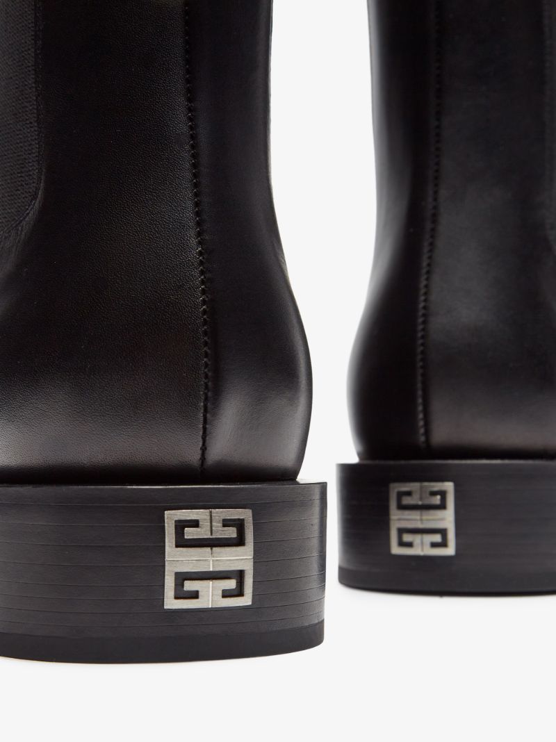 Black Leather Chelsea Boots
