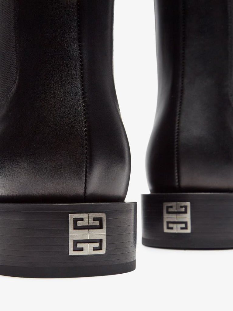 Black Leather Chelsea Boots