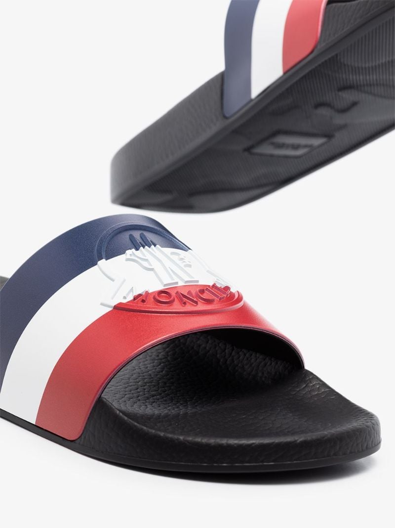 Black Basile Striped Slides