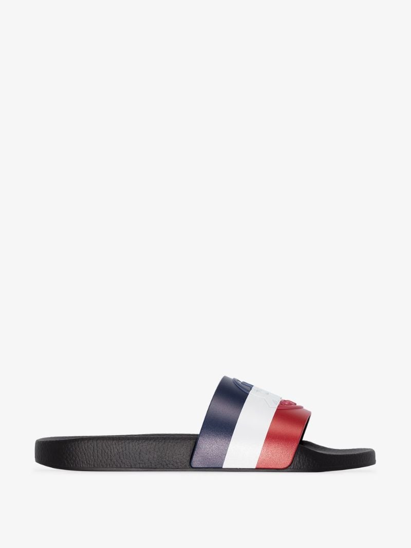 Black Basile Striped Slides