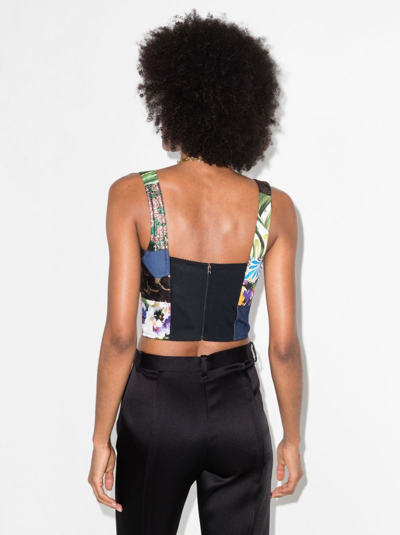 Patchwork Bustier Top