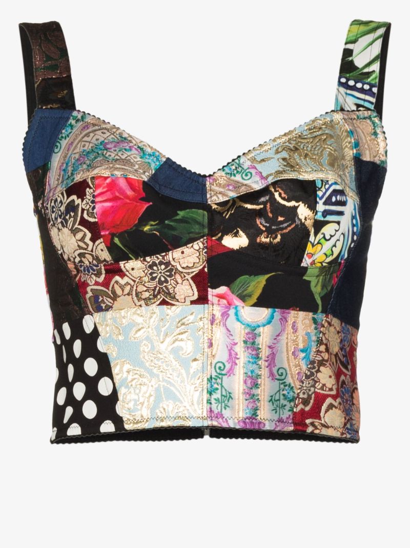 Patchwork Bustier Top