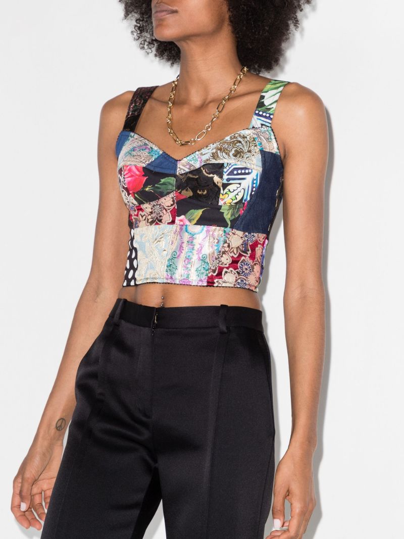 Patchwork Bustier Top
