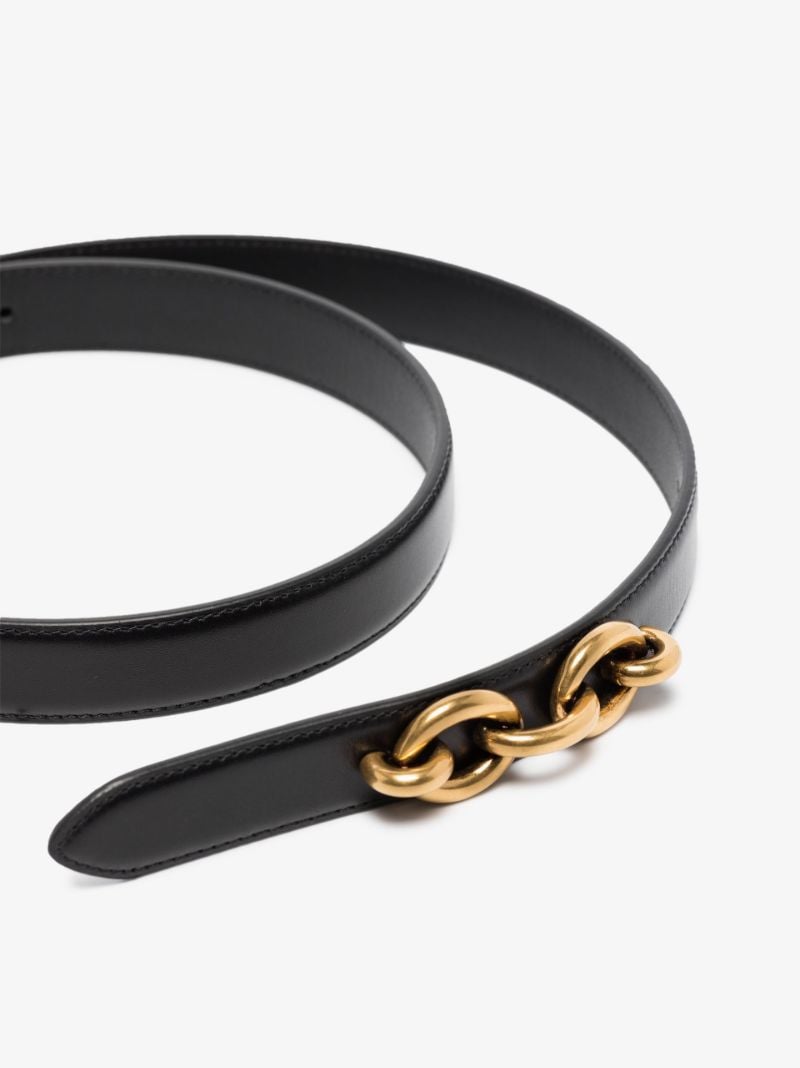 Black Maillon Leather Belt