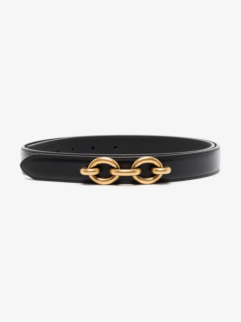 Black Maillon Leather Belt