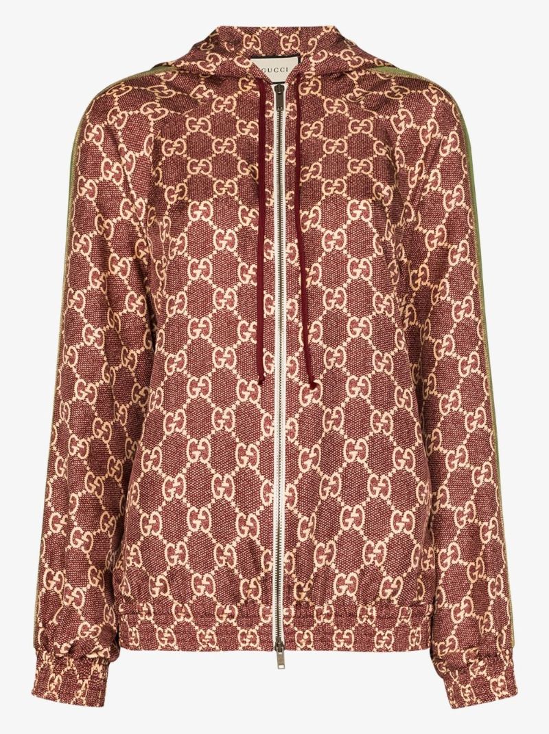 Gg Supreme Hooded Silk Jacket