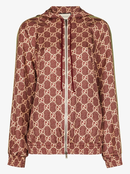 Gg Supreme Hooded Silk Jacket