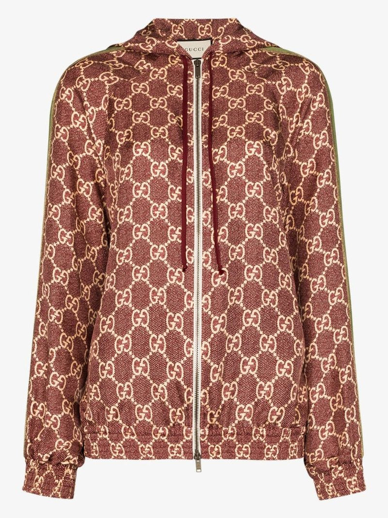 Gg Supreme Hooded Silk Jacket