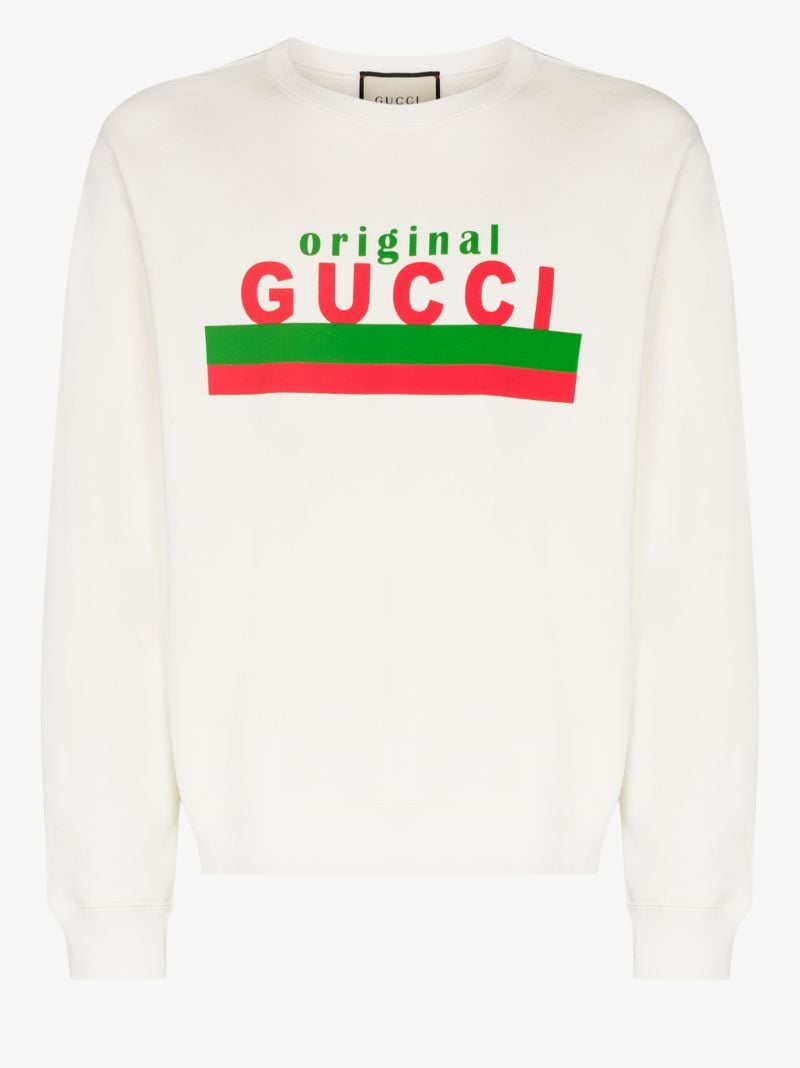White Original Logo Print Sweatshirt