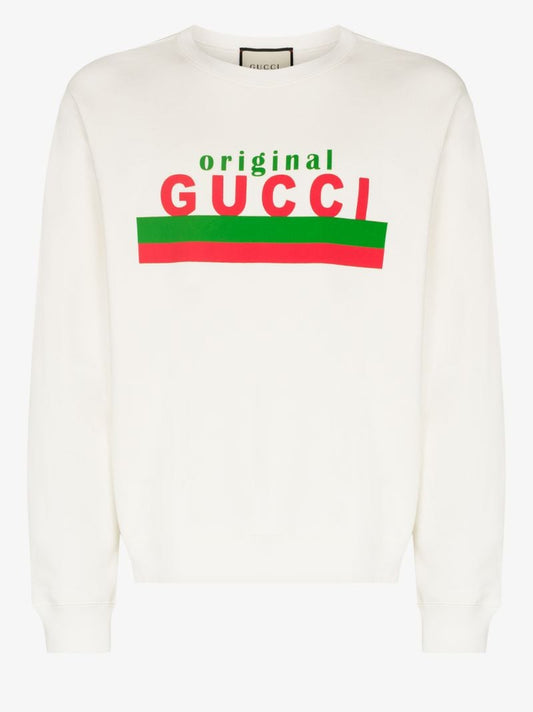 White Original Logo Print Sweatshirt