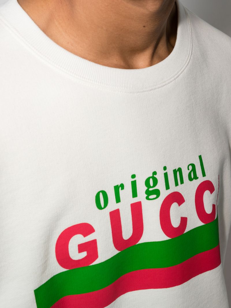 White Original Logo Print Sweatshirt