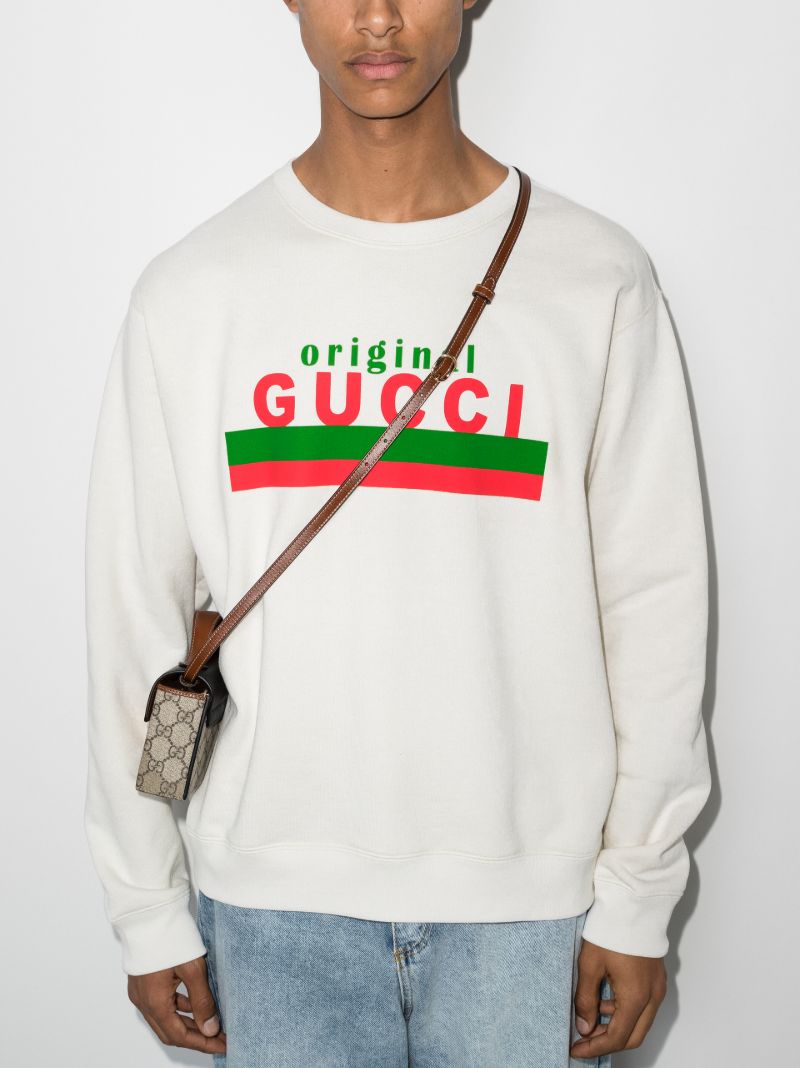 White Original Logo Print Sweatshirt