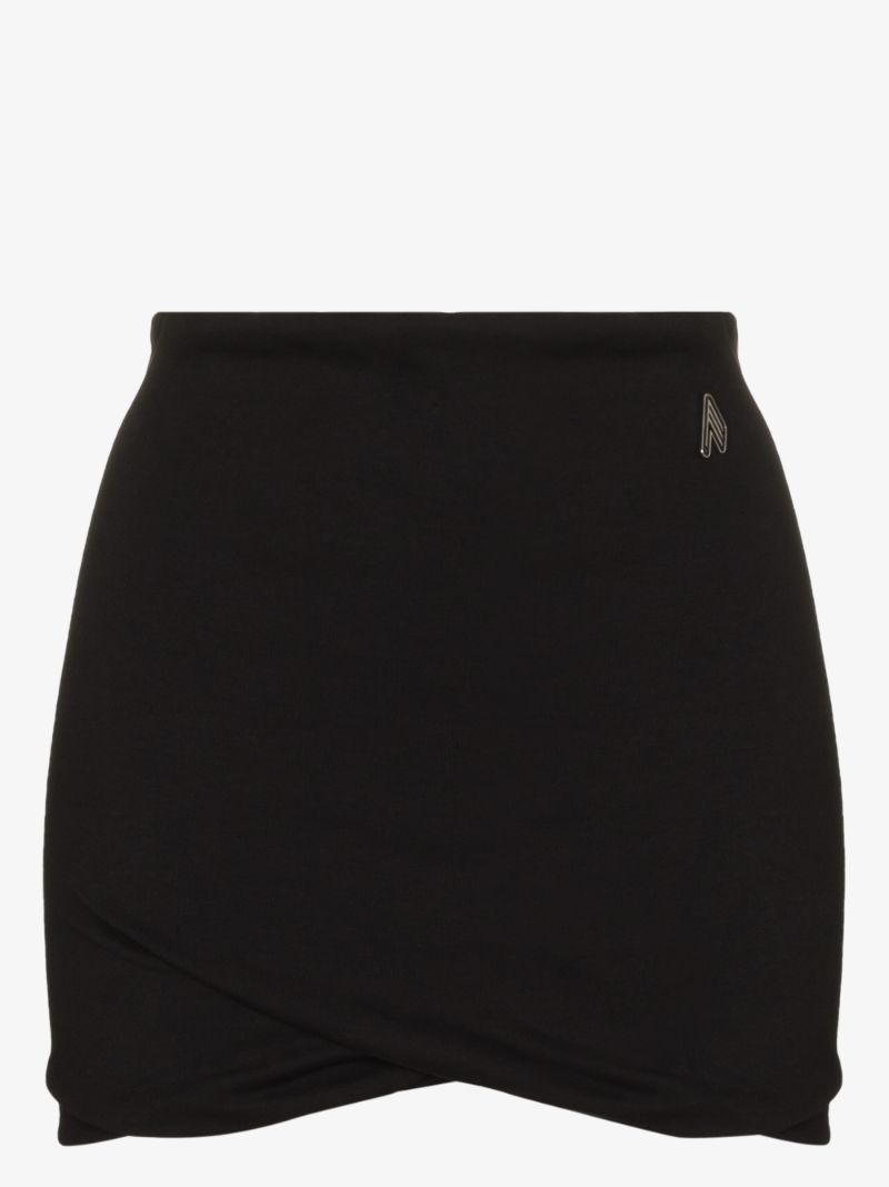 Ezra Draped Cotton Mini Skirt