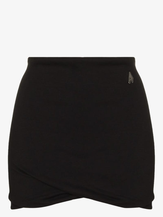 Ezra Draped Cotton Mini Skirt