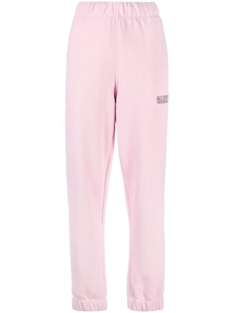 Pink Embroidered Logo Track Pants
