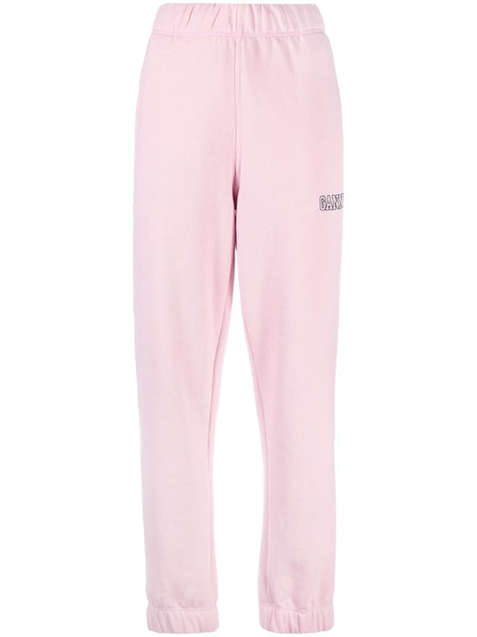 Pink Embroidered Logo Track Pants