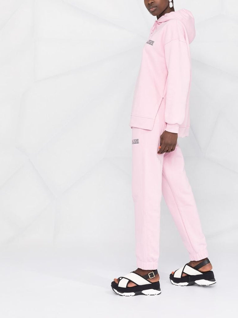Pink Embroidered Logo Track Pants