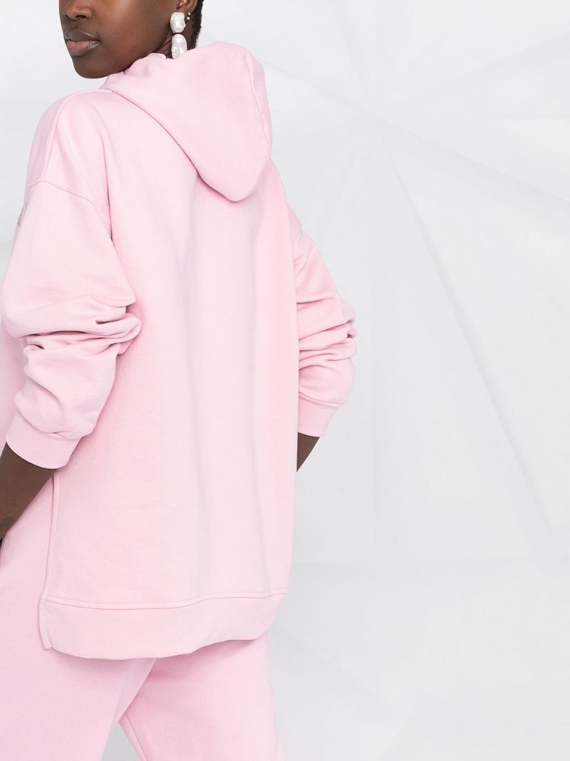 Pink Oversized Hooded Sweatshirt