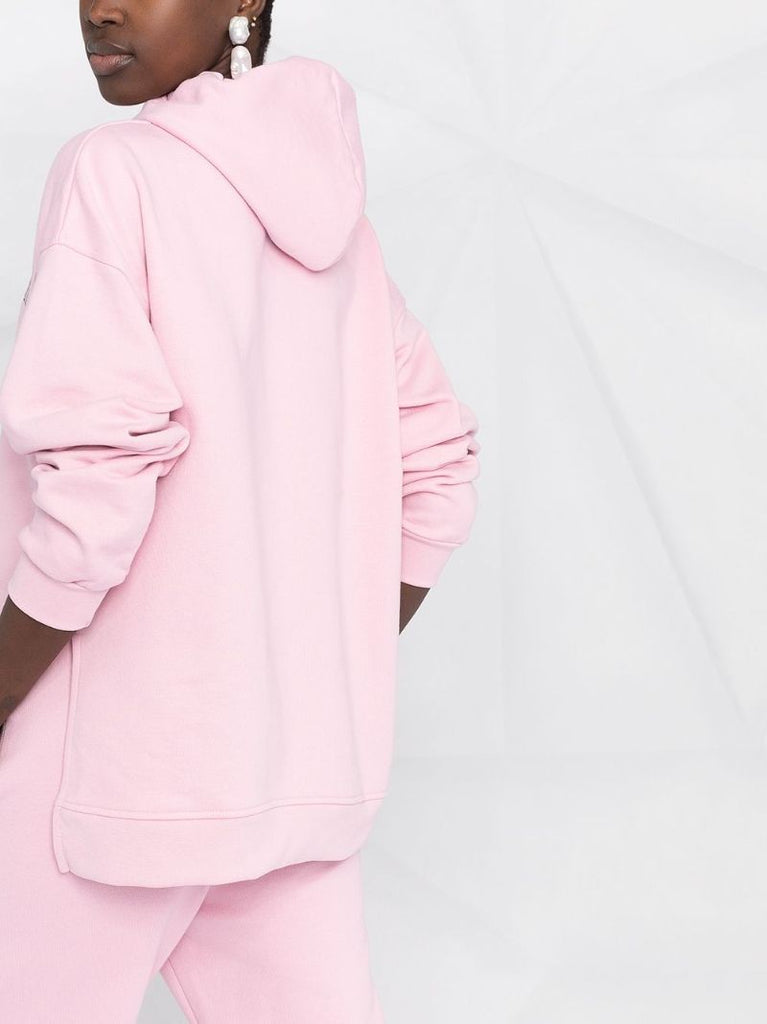 Pink Oversized Hooded Sweatshirt