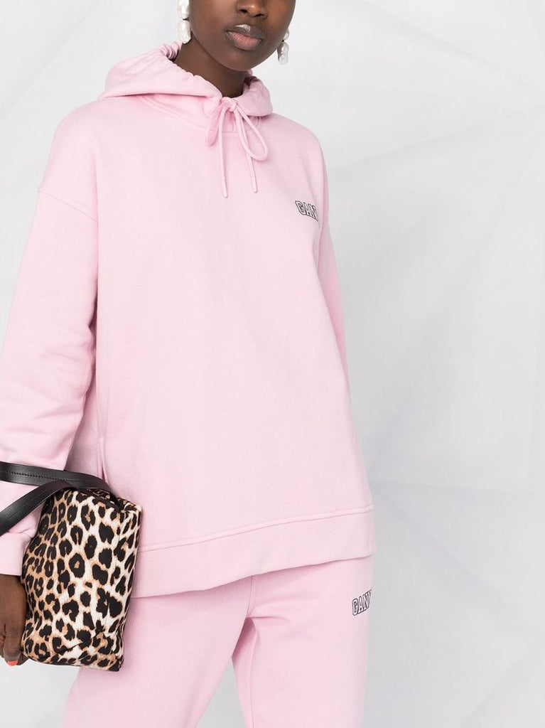 Pink Oversized Hooded Sweatshirt