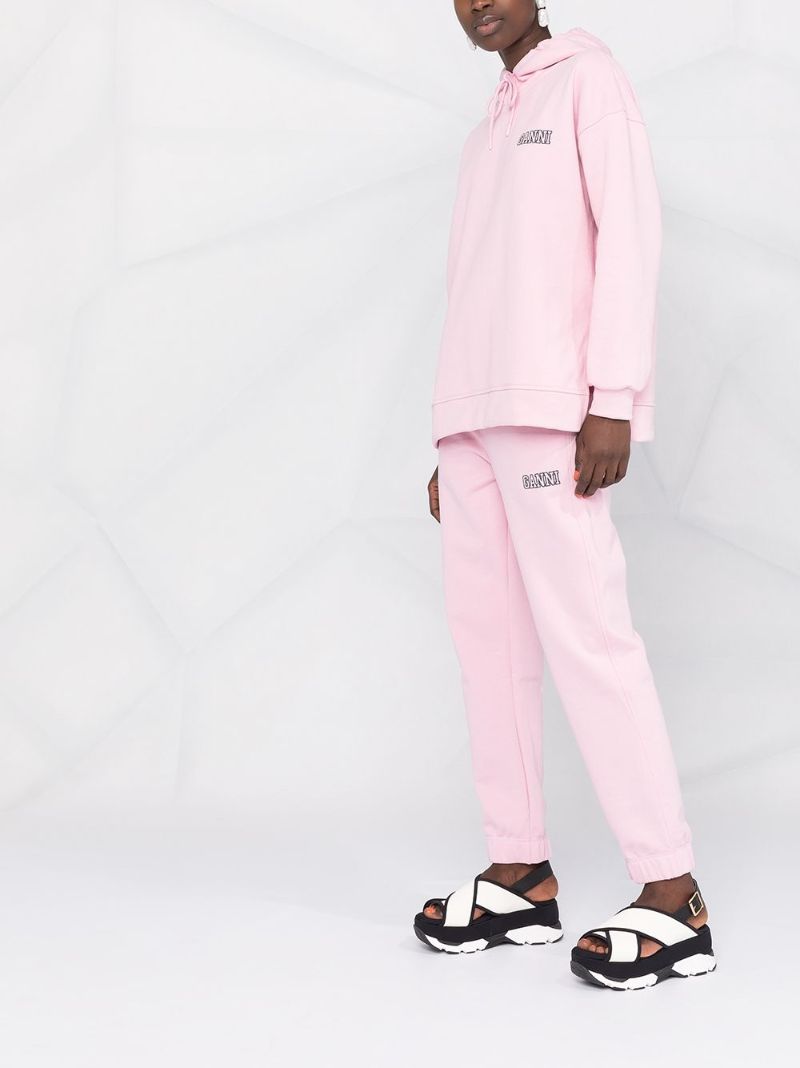 Pink Oversized Hooded Sweatshirt