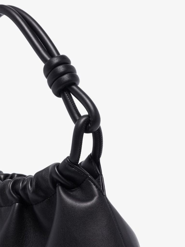Black Valerie Vegan Leather Shoulder Bag