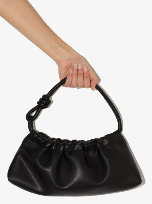 Black Valerie Vegan Leather Shoulder Bag