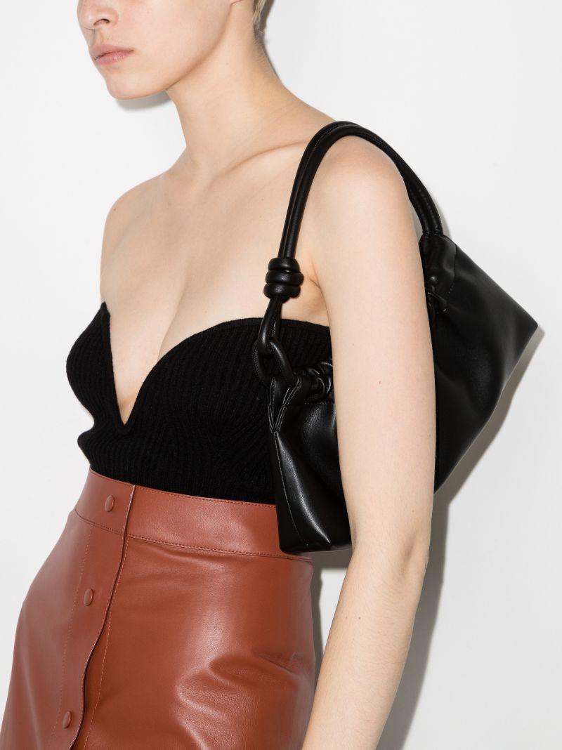 Black Valerie Vegan Leather Shoulder Bag