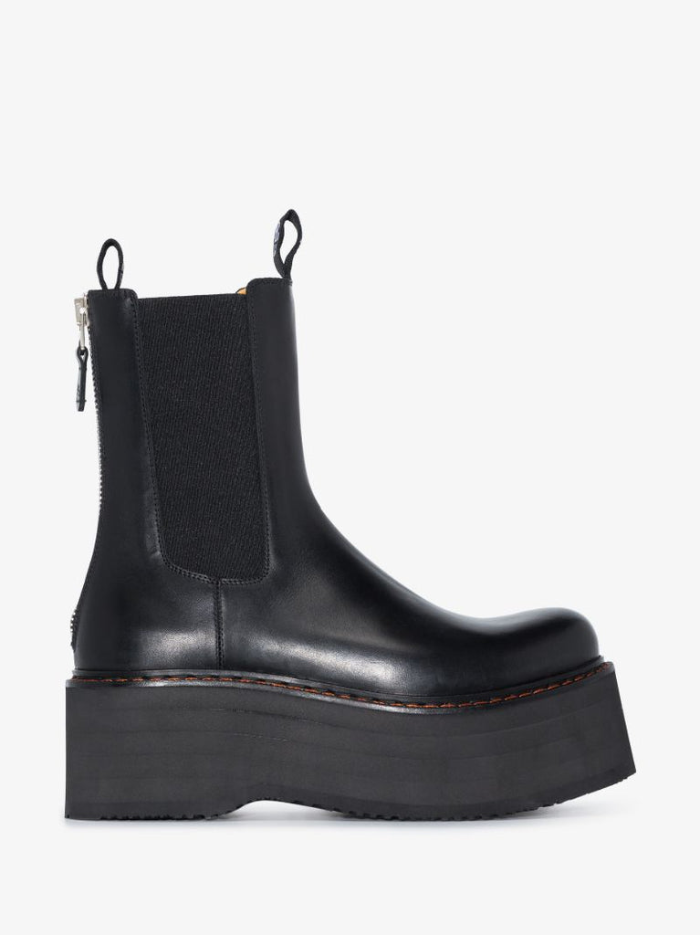 Black Double Stack 60 Leather Chelsea Boots