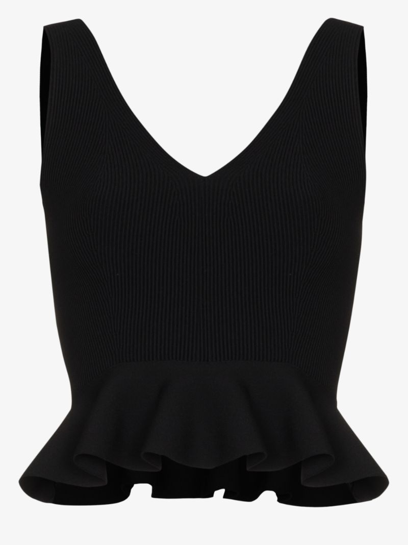 V-neck Ruffled Vest Top