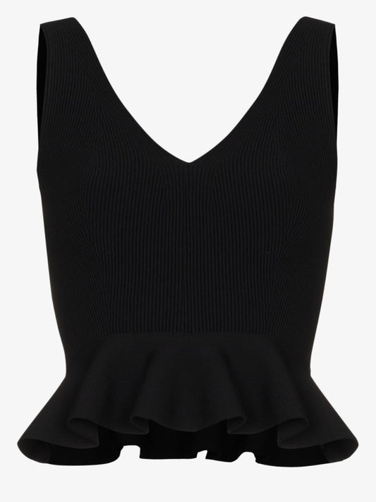 V-neck Ruffled Vest Top