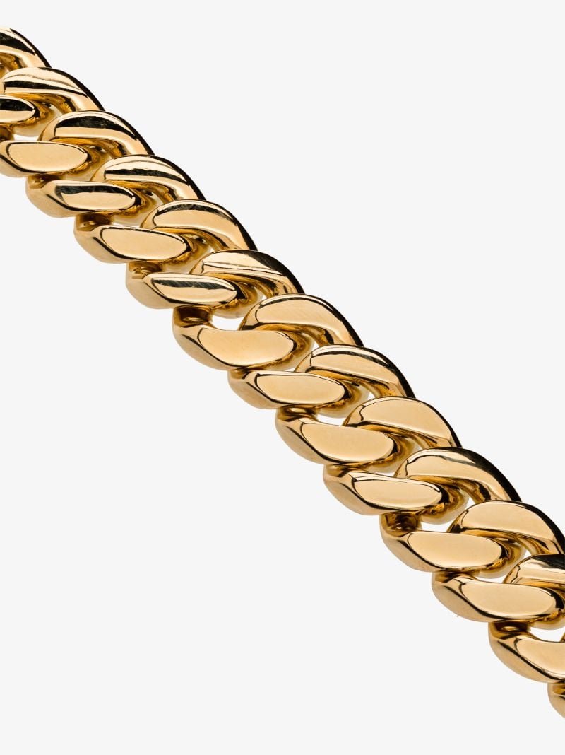Gold-plated 7.7 Inch Chunky Curb Chain Bracelet