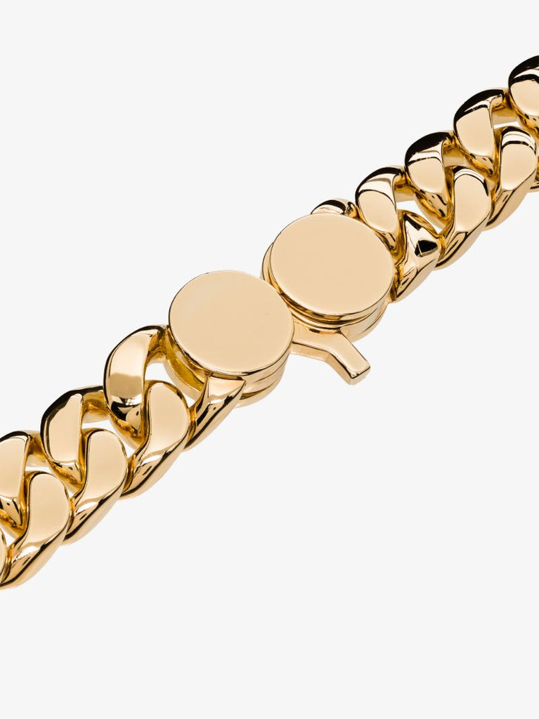 Gold-plated 7.7 Inch Chunky Curb Chain Bracelet