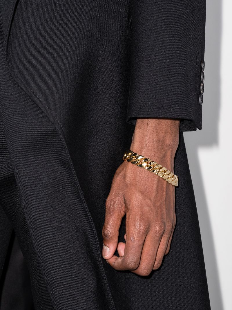Gold-plated 7.7 Inch Chunky Curb Chain Bracelet