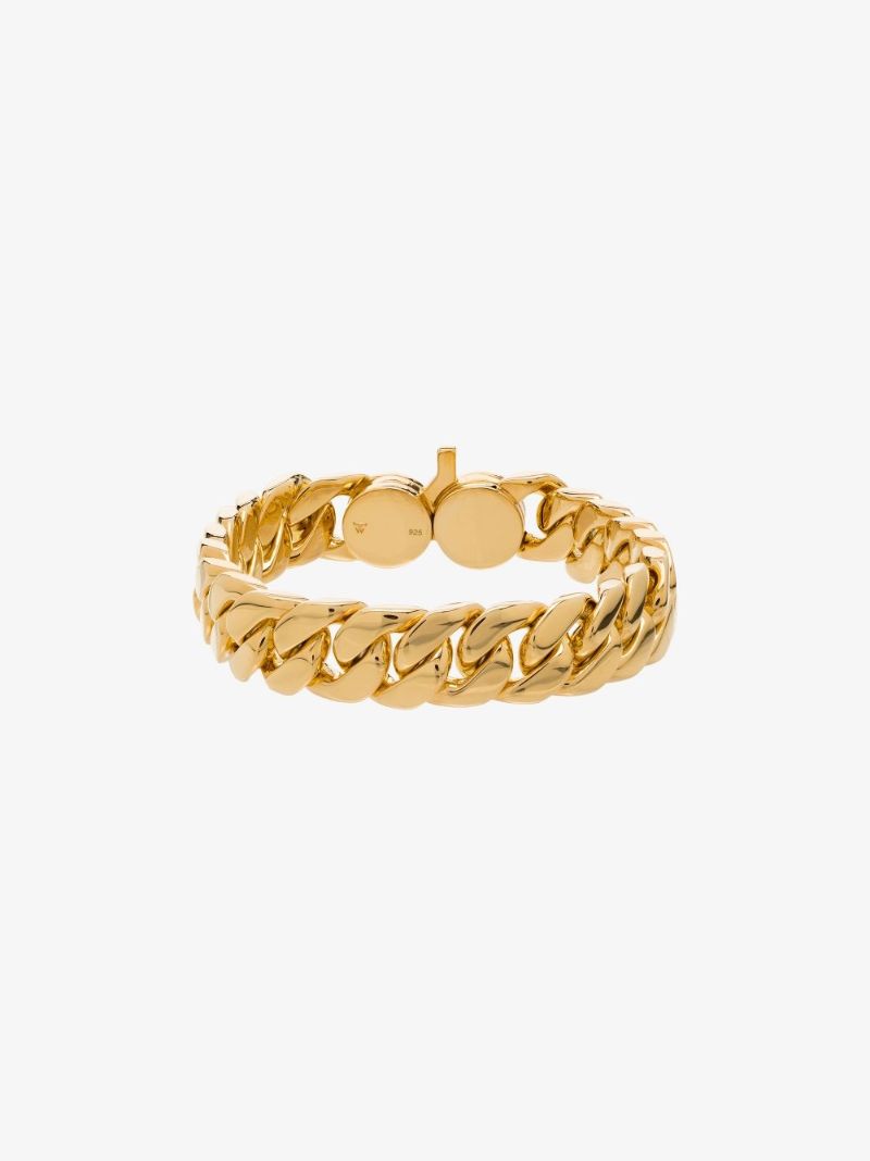 Gold-plated 7.7 Inch Chunky Curb Chain Bracelet