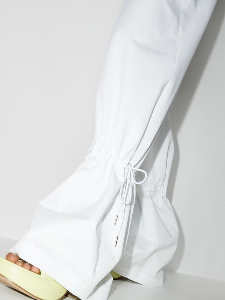 Eyelet Tie Wide Leg Trousers