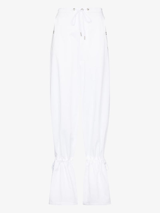 Eyelet Tie Wide Leg Trousers