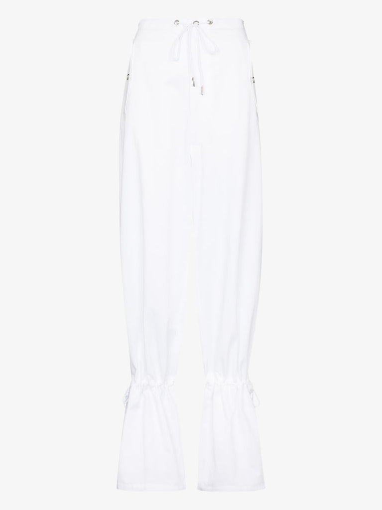 Eyelet Tie Wide Leg Trousers