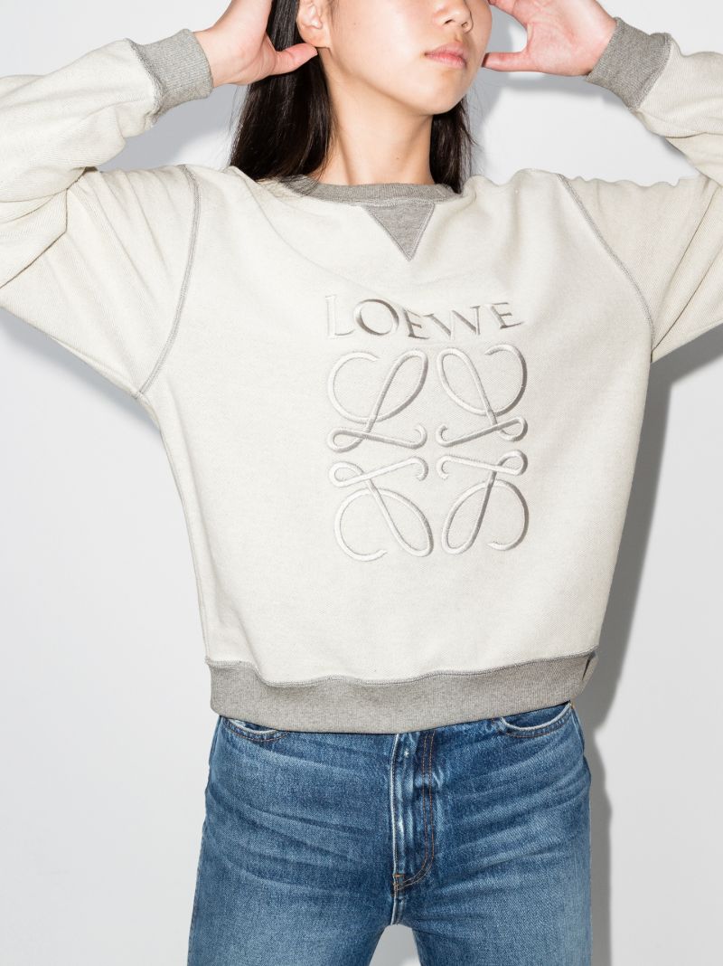 Anagram Embroidered Cotton Sweatshirt