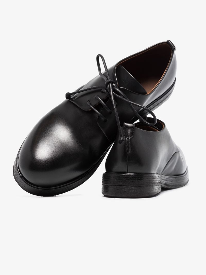 Black Zucca Zeppa Leather Derby Shoes