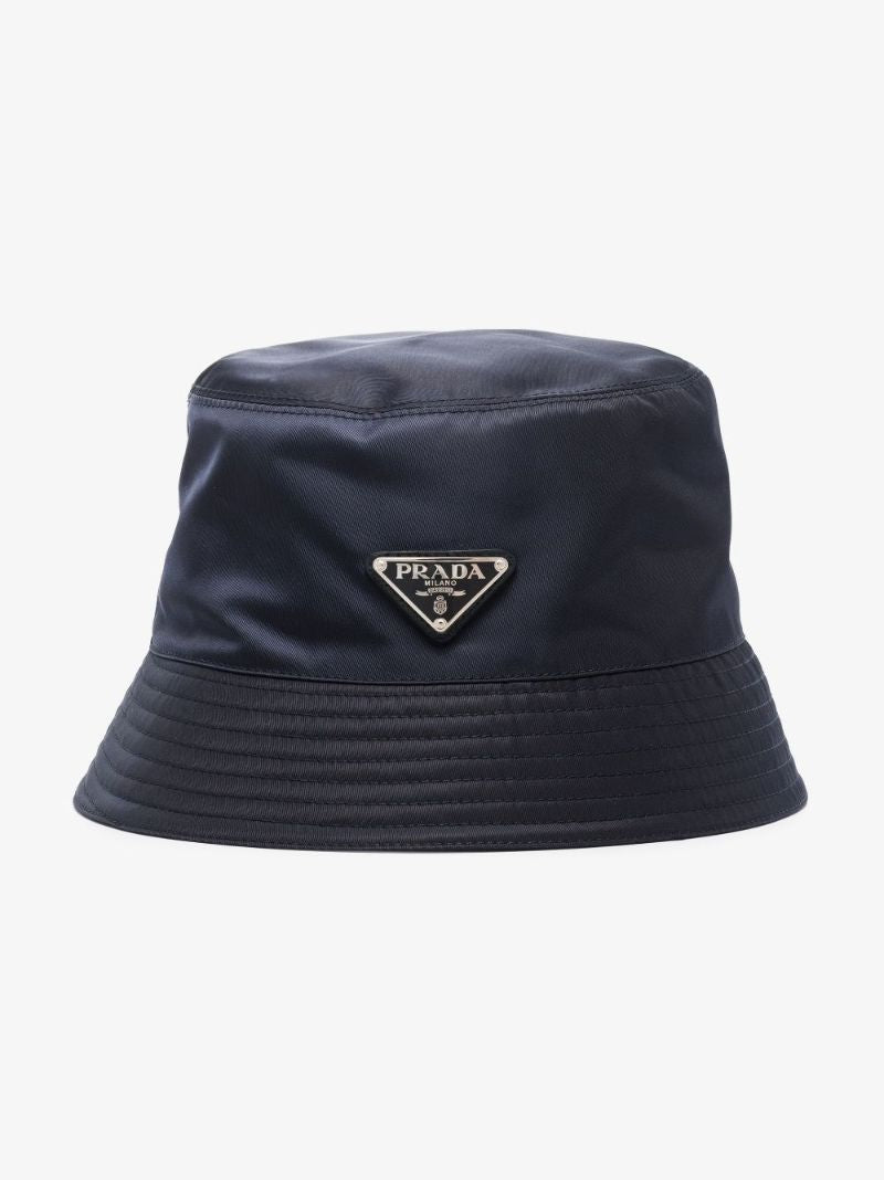 Blue Re-nylon Logo Plaque Bucket Hat