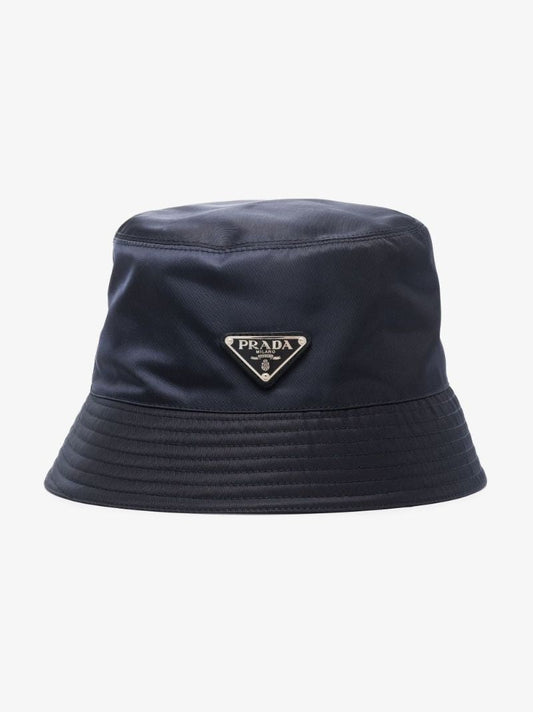 Blue Re-nylon Logo Plaque Bucket Hat