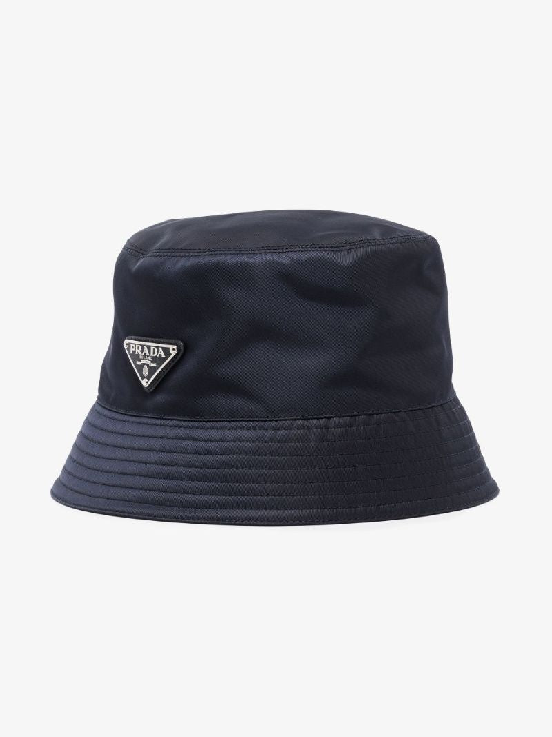 Blue Re-nylon Logo Plaque Bucket Hat