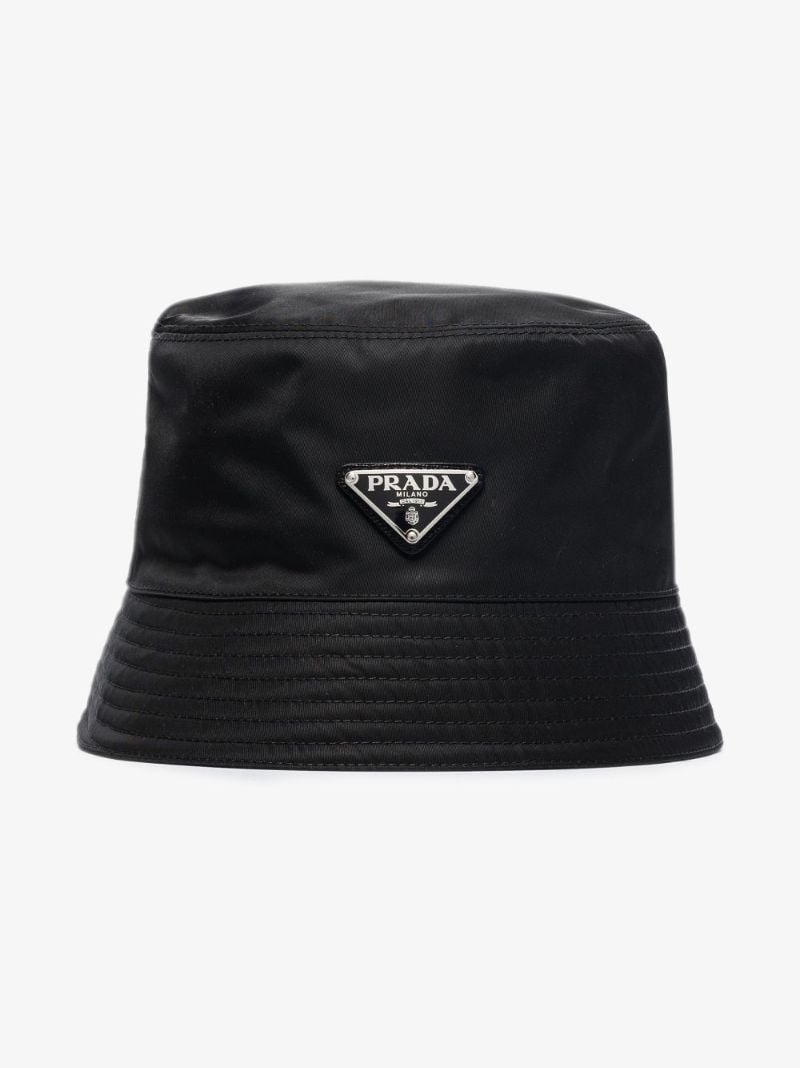 Black Re-nylon Logo Plaque Bucket Hat