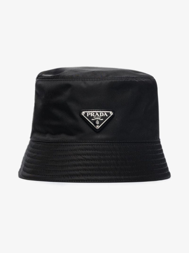 Black Re-nylon Logo Plaque Bucket Hat