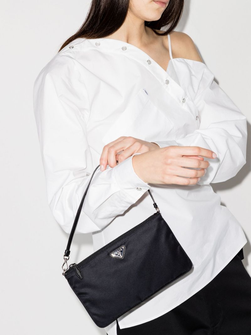 Black Re-nylon Shoulder Bag