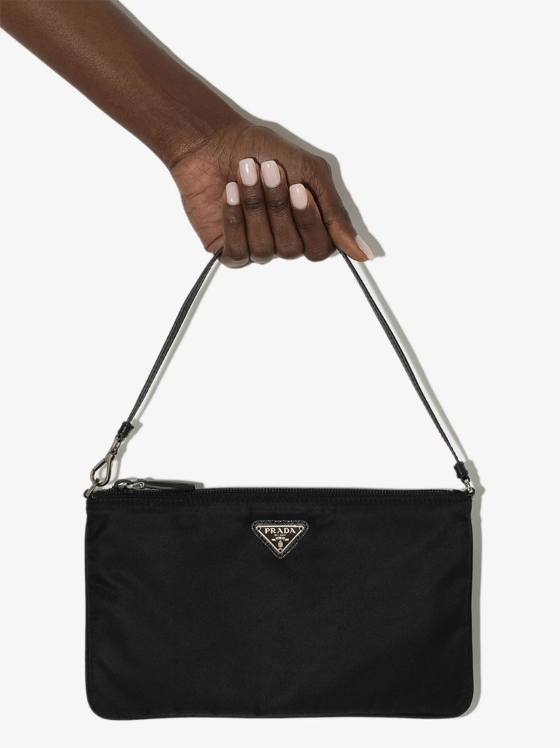 Black Re-nylon Shoulder Bag