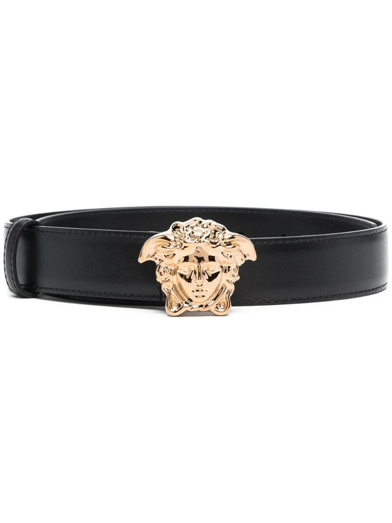 Black La Medusa Leather Belt