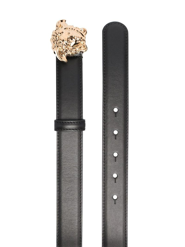 Black La Medusa Leather Belt