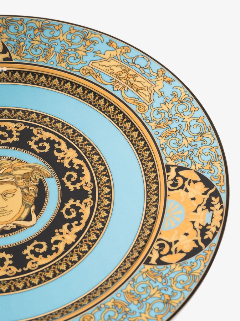 Blue Medusa Rose Service Plate
